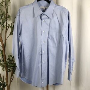 Perry Ellis Portfolio Collection Light Blue Long-Sleeve Dress Shirt (M1)